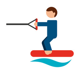 ski water isolated icon design
