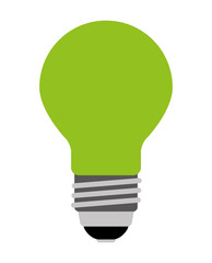 bulb light  green isolated icon design