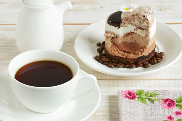 round cake with chocolate