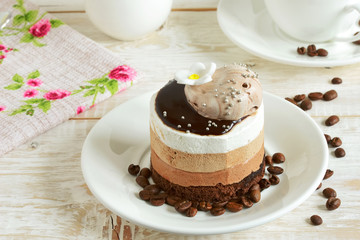 round cake with chocolate