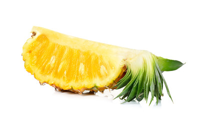 Slice of pineapple isolated