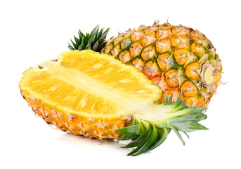 Yellow pineapple isolated