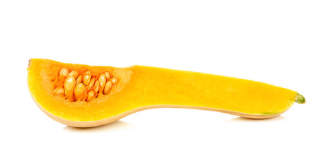Slice butternut squash isolated