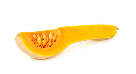 Slice butternut squash isolated