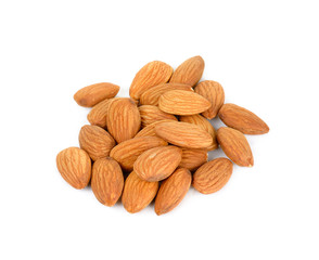 almonds isolated on the white background