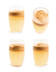 Glass filled with fresh pressed juice