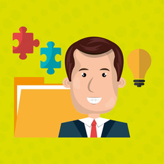 man with files isolated icon design, vector illustration  graphic 