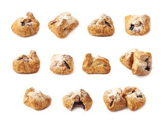 Sweet pastry pocket isolated