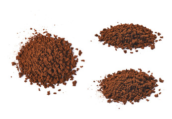 Pile of instant coffee grains