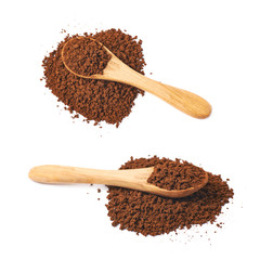 Pile of instant coffee grains