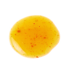 Round spill stain of sauce isolated