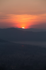 fog and cloud mountain valley sunrise landscape