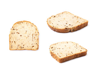 Single slice of a white bread