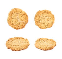 Oatmeal cookie isolated