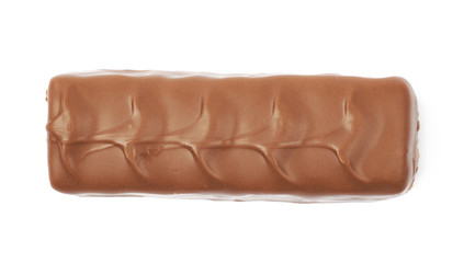 Caramel chocolate bar isolated
