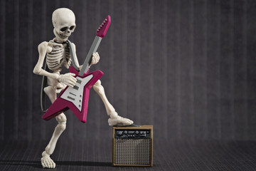 A Skeleton solo with his electric guitar