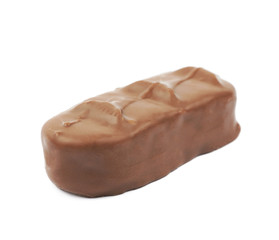Coconut filled chocolate bar isolated