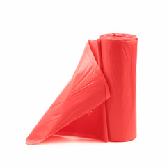 Trash bag roll isolated