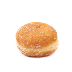 Jam filled doughnut isolated
