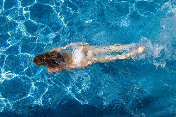 The girl in the pool