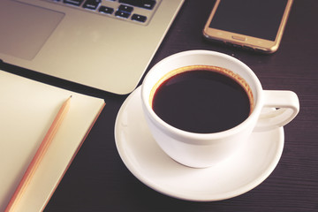 coffee cup with book