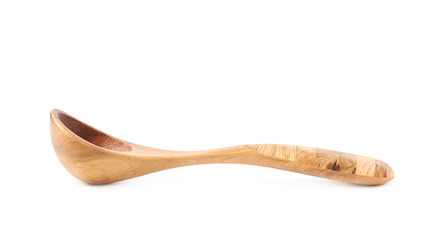 Wooden serving spoon isolated