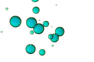 turquoise colored bubbles