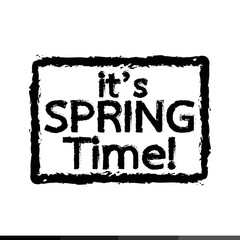 it Spring time typography Illustration design