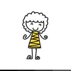 kid cartoon doodle hand drawing Illustration design