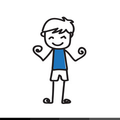 kid cartoon doodle hand drawing Illustration design