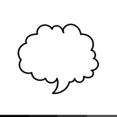 hand drawn bubble speech icon Illustration design