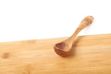 Wooden cutting board isolated