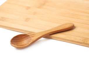 Wooden cutting board isolated