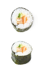 Aljaska hosomaki sushi isolated