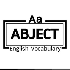 ABJECT english word vocabulary illustration design