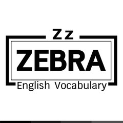 ZEBRA english word vocabulary illustration design
