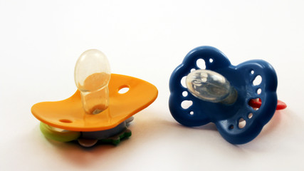 baby's dummy isolated on white