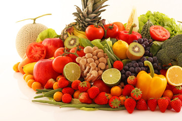 新鮮な野菜と果物