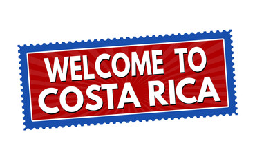 Welcome to Costa Rica sticker or stamp