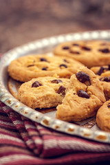 Homemade Cookies with chocolate chips