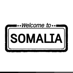 Obraz premium Welcome to SOMALIA illustration design
