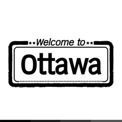 Obraz premium Welcome to Ottawa city illustration design