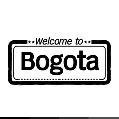 Welcome to Bogota city illustration design