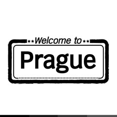 Welcome to Prague city illustration design
