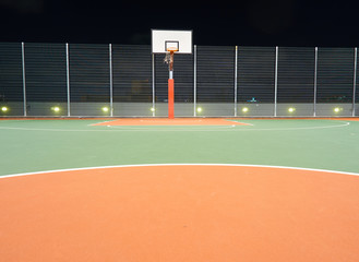 Basketball Court outdoor no people in night time