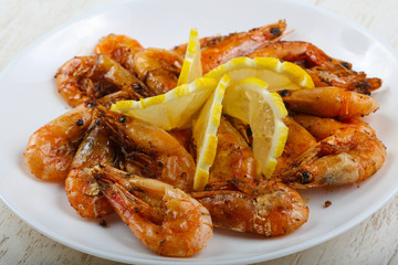 Roasted shrimps