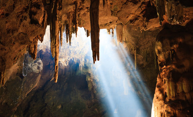 light rays in cave