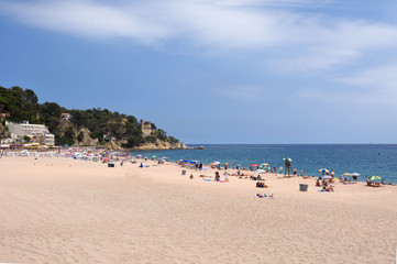 Beach of Lloret de Mar, Costa Brava, Girona province,Spain
