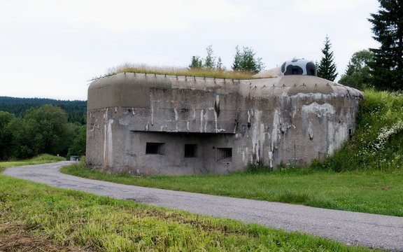 Pechotni srub "Na Holem" fortress from World War II in Orlicke hory mountains in north-east Bohemia in Czech republic