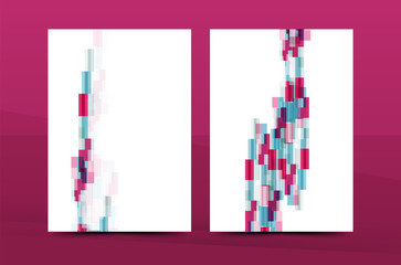 Geometric design A4 size cover print template